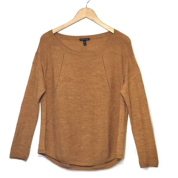 Eileen Fisher Royal Alpaca Wool Pointelle Knit Long Sleeve Sweater Size M - Picture 16 of 16